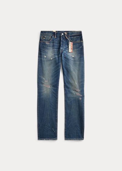 Jeans Ralph Lauren Hombre Azules Azules - Low Straight Selvedge - ZHOSB1654